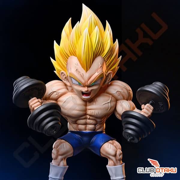 Figurine Dragon Ball Z, Vegeta Halteres Musculation